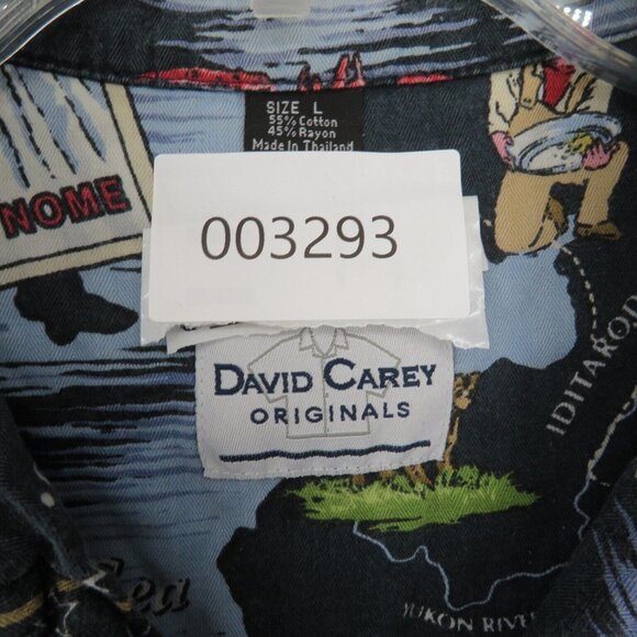 VTG David Carey Originals Alaska Button Down Shirt Adult L All Over Print Casual - Picture 12 of 12